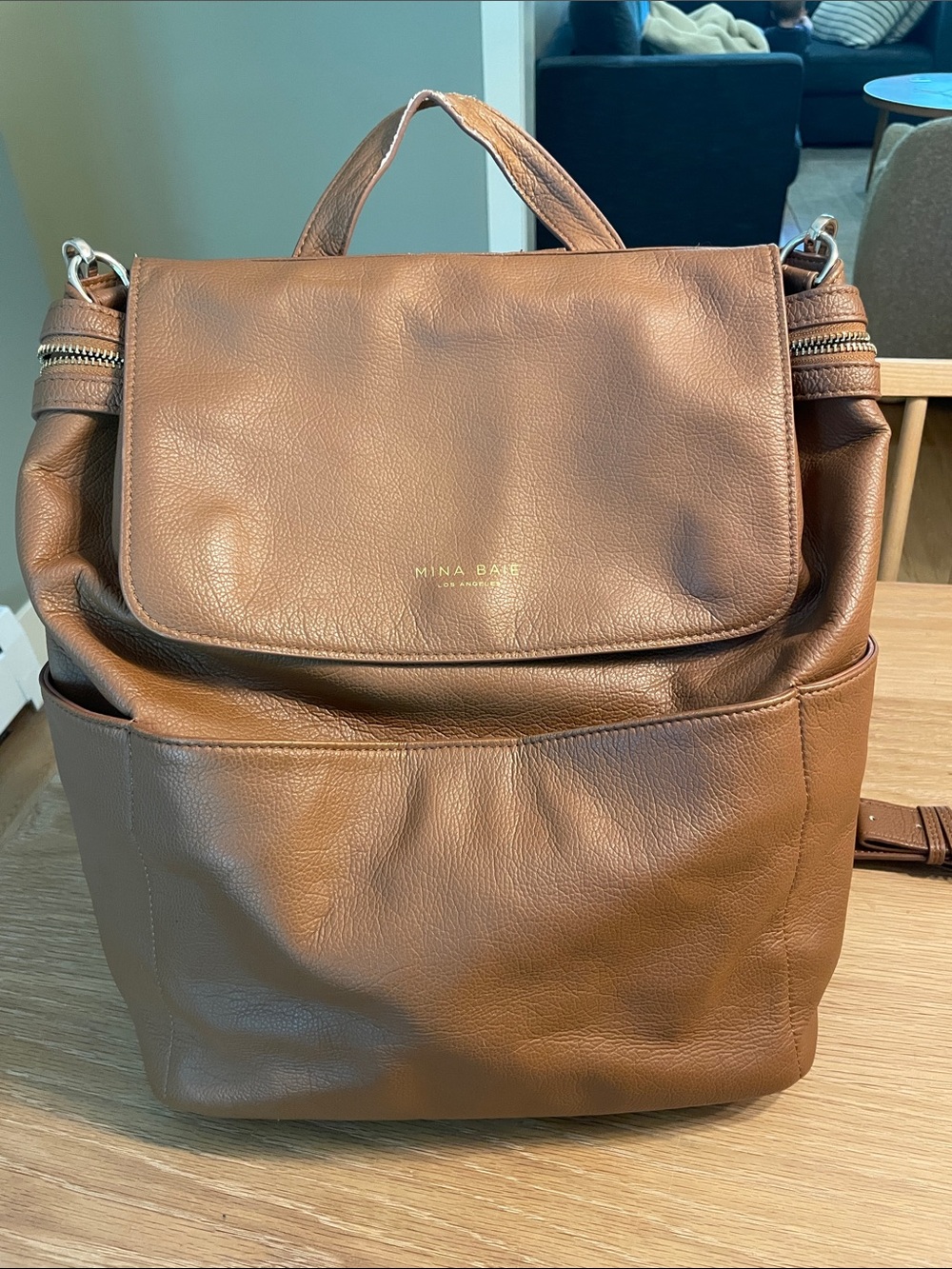 Mina Baie vegan leather backpack
